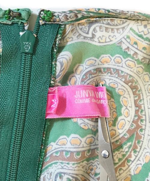 JUNYA WATANABE MAN PINK（ジュンヤワタナベマン ピンク）JUNYA WATANABE MAN PINK (ジュンヤワタナベマン ピンク) ペイズリーワンピース グリーン サイズ:Mの古着・服飾アイテム