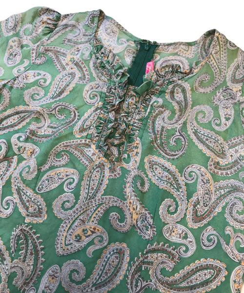 JUNYA WATANABE MAN PINK（ジュンヤワタナベマン ピンク）JUNYA WATANABE MAN PINK (ジュンヤワタナベマン ピンク) ペイズリーワンピース グリーン サイズ:Mの古着・服飾アイテム