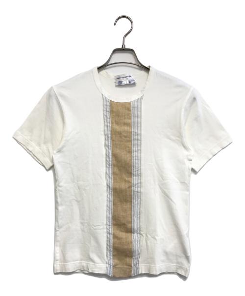 COMME des GARCONS SHIRT（コムデギャルソンシャツ）COMME des GARCONS SHIRT (コムデギャルソンシャツ) フロント切替Tシャツ ホワイト サイズ:Sの古着・服飾アイテム