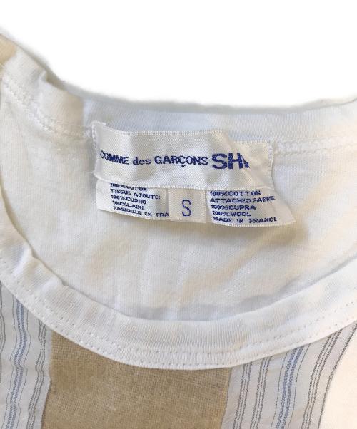COMME des GARCONS SHIRT（コムデギャルソンシャツ）COMME des GARCONS SHIRT (コムデギャルソンシャツ) フロント切替Tシャツ ホワイト サイズ:Sの古着・服飾アイテム