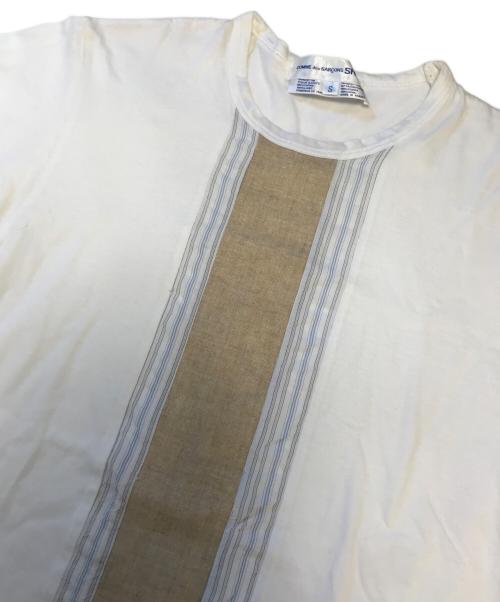 COMME des GARCONS SHIRT（コムデギャルソンシャツ）COMME des GARCONS SHIRT (コムデギャルソンシャツ) フロント切替Tシャツ ホワイト サイズ:Sの古着・服飾アイテム