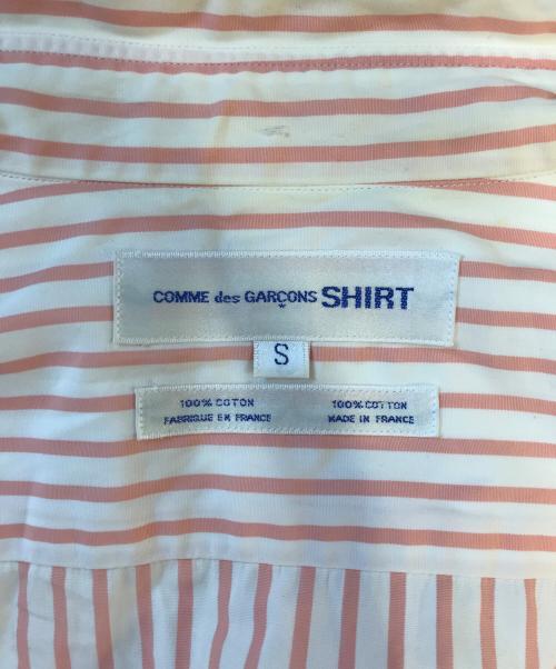 COMME des GARCONS SHIRT（コムデギャルソンシャツ）COMME des GARCONS SHIRT (コムデギャルソンシャツ) ストライプシャツ ピンク サイズ:Sの古着・服飾アイテム