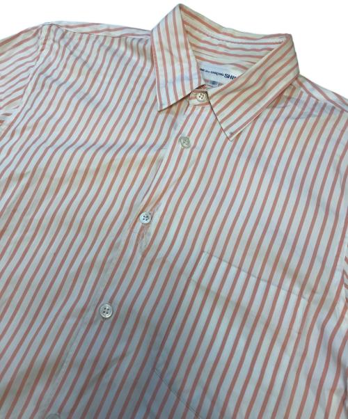 COMME des GARCONS SHIRT（コムデギャルソンシャツ）COMME des GARCONS SHIRT (コムデギャルソンシャツ) ストライプシャツ ピンク サイズ:Sの古着・服飾アイテム