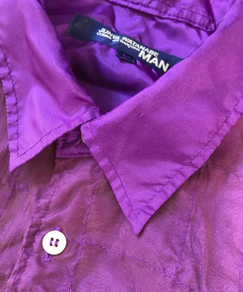 COMME des GARCONS JUNYA WATANABE MAN（コム デ ギャルソン ジュンヤ ワタナベ マン）COMME des GARCONS JUNYA WATANABE MAN (コム デ ギャルソン ジュンヤ ワタナベ マン) 00’s 刺繍スパンコールシャツ パープル サイズ:Mの古着・服飾アイテム