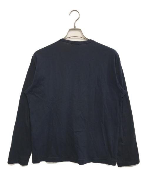 COMME des GARCONS HOMME（コムデギャルソン オム）COMME des GARCONS HOMME (コムデギャルソン オム) 00’s 縮絨パッチワークL/Sカットソー ネイビー サイズ:表記なしの古着・服飾アイテム
