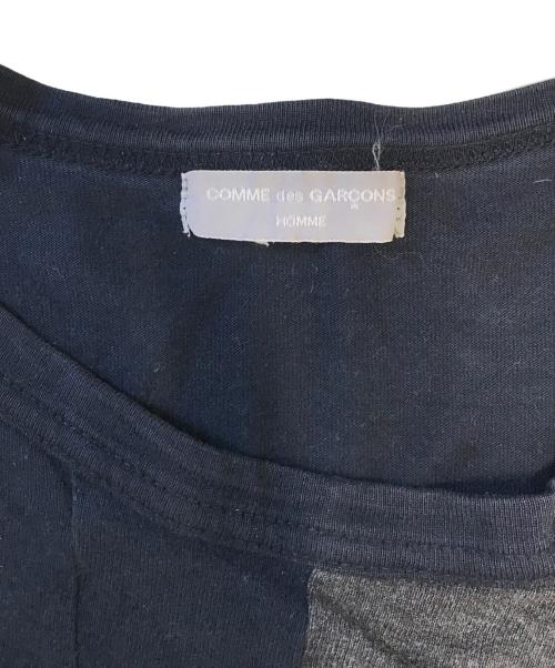 COMME des GARCONS HOMME（コムデギャルソン オム）COMME des GARCONS HOMME (コムデギャルソン オム) 00’s 縮絨パッチワークL/Sカットソー ネイビー サイズ:表記なしの古着・服飾アイテム