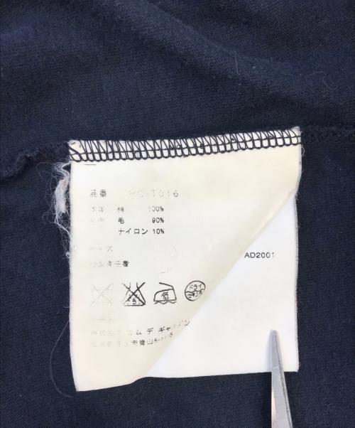 COMME des GARCONS HOMME（コムデギャルソン オム）COMME des GARCONS HOMME (コムデギャルソン オム) 00’s 縮絨パッチワークL/Sカットソー ネイビー サイズ:表記なしの古着・服飾アイテム