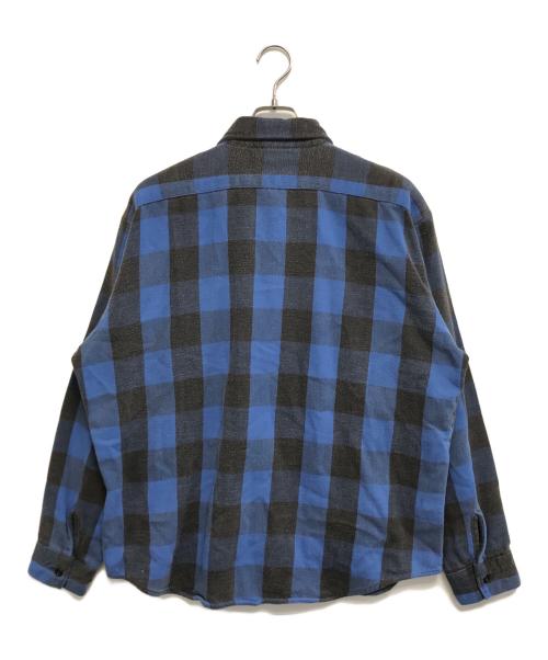 FIVE BROTHER（ファイブブラザー）FIVE BROTHER (ファイブブラザー) チェックネルシャツ ブルー×ブラック サイズ:XLの古着・服飾アイテム