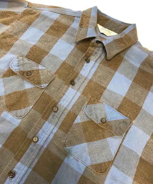FIVE BROTHER（ファイブブラザー）FIVE BROTHER (ファイブブラザー) チェックネルシャツ ブルー×ブラック サイズ:XLの古着・服飾アイテム
