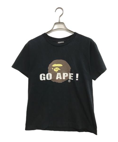 A BATHING APE（アベイシングエイプ）A BATHING APE (アベイシングエイプ) プリントTシャツ ブラック サイズ:Mの古着・服飾アイテム