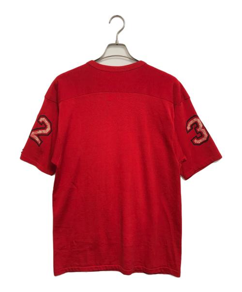 Champion（チャンピオン）Champion (チャンピオン) 80sフットボールTシャツ レッド サイズ:Lの古着・服飾アイテム