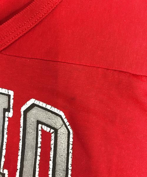 Champion（チャンピオン）Champion (チャンピオン) 80sフットボールTシャツ レッド サイズ:Lの古着・服飾アイテム