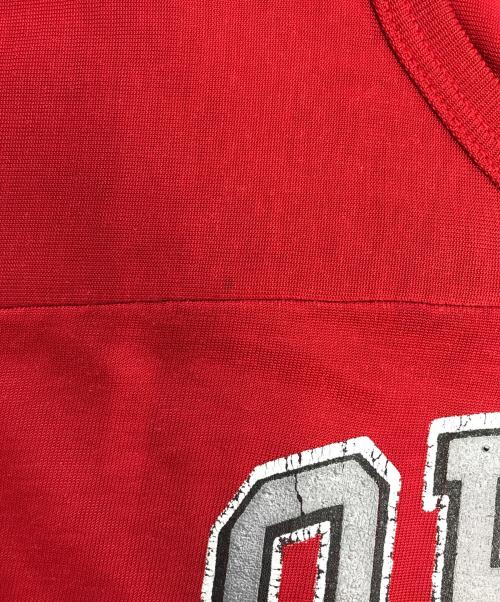 Champion（チャンピオン）Champion (チャンピオン) 80sフットボールTシャツ レッド サイズ:Lの古着・服飾アイテム