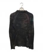 JULIUSユリウス）の古着「GRAPHICAL JACQUARD KNIT KNIT LONG SLEEVE T-SHIRTS」｜ブラック