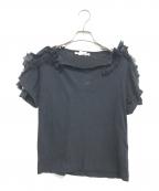 COMME des GARCONSコムデギャルソン）の古着「フリルカットソー」｜ブラック