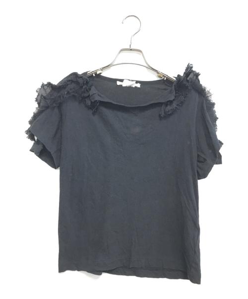 COMME des GARCONS（コムデギャルソン）COMME des GARCONS (コムデギャルソン) フリルカットソー ブラック サイズ:Mの古着・服飾アイテム