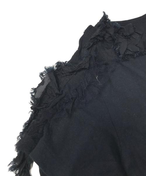 COMME des GARCONS（コムデギャルソン）COMME des GARCONS (コムデギャルソン) フリルカットソー ブラック サイズ:Mの古着・服飾アイテム