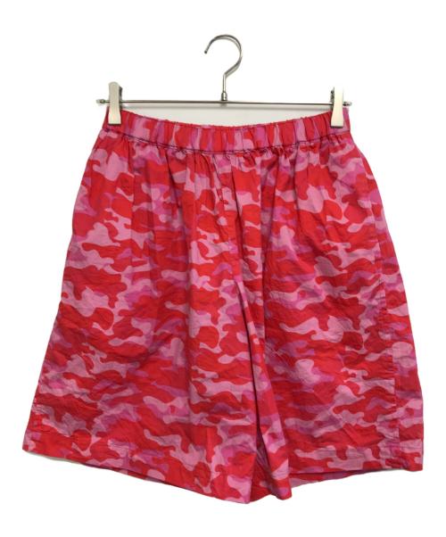COMME des GARCONS GIRL（コムデギャルソンガール）COMME des GARCONS GIRL (コムデギャルソンガール) カモ柄ショートパンツ ピンク サイズ:Sの古着・服飾アイテム