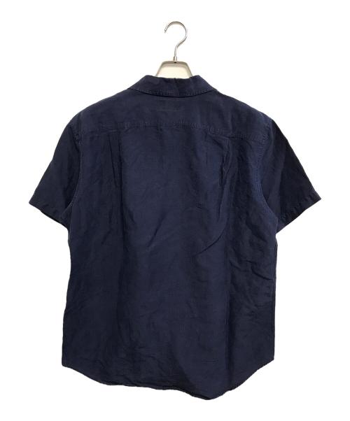 POLO RALPH LAUREN（ポロ・ラルフローレン）POLO RALPH LAUREN (ポロ・ラルフローレン) シルクリネンオープンカラーシャツ ネイビー サイズ:Mの古着・服飾アイテム