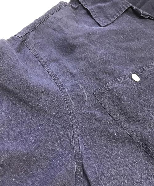 POLO RALPH LAUREN（ポロ・ラルフローレン）POLO RALPH LAUREN (ポロ・ラルフローレン) シルクリネンオープンカラーシャツ ネイビー サイズ:Mの古着・服飾アイテム