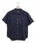 POLO RALPH LAUREN（ポロ・ラルフローレン）の古着「シルクリネンオープンカラーシャツ」｜ネイビー