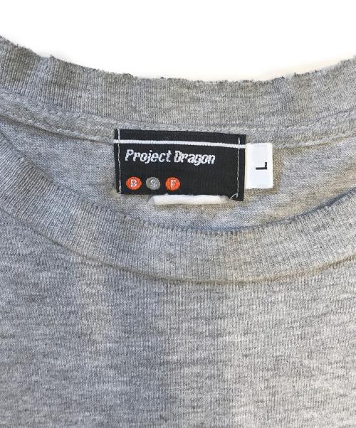 project dragon（プロジェクトドラゴン）project dragon (プロジェクトドラゴン) プリントTシャツ グレー サイズ:Lの古着・服飾アイテム