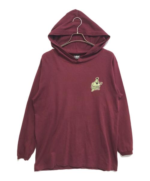 stussy（ステューシー）stussy (ステューシー) Mr.BlobプリントTシャツ ボルドー サイズ:Lの古着・服飾アイテム