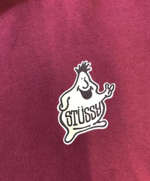 stussy（ステューシー）stussy (ステューシー) Mr.BlobプリントTシャツ ボルドー サイズ:Lの古着・服飾アイテム