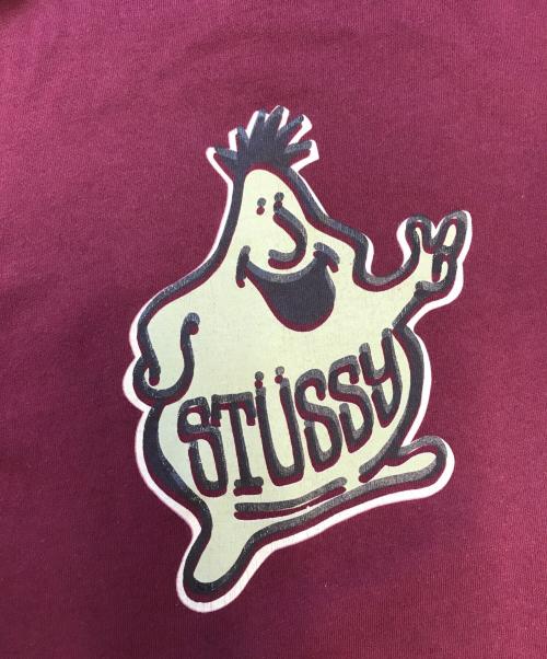stussy（ステューシー）stussy (ステューシー) Mr.BlobプリントTシャツ ボルドー サイズ:Lの古着・服飾アイテム