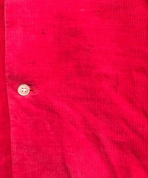 VINTAGE（ヴィンテージ）VINTAGE (ヴィンテージ) オープンカラーコーデュロイシャツ レッド サイズ:表記なしの古着・服飾アイテム