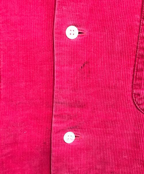 VINTAGE（ヴィンテージ）VINTAGE (ヴィンテージ) オープンカラーコーデュロイシャツ レッド サイズ:表記なしの古着・服飾アイテム