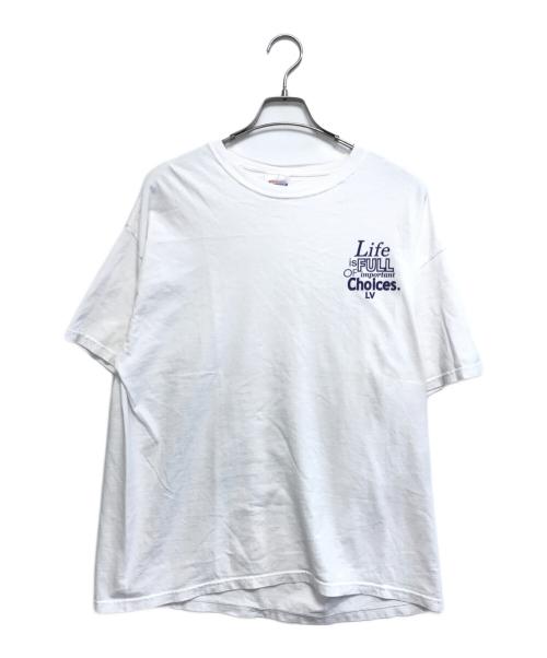 Hanes（ヘインズ）Hanes (ヘインズ) プリントTシャツ ホワイト サイズ:XLの古着・服飾アイテム