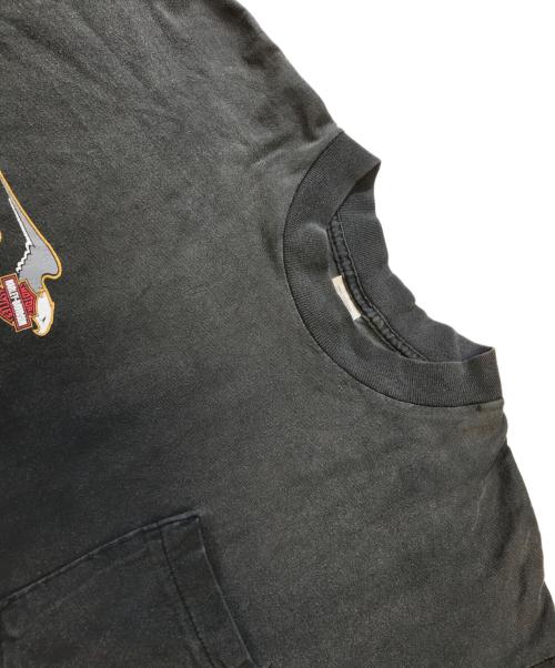 モーターサイクルTシャツ（モーターサイクルTシャツ）モーターサイクルTシャツ (モーターサイクルTシャツ) 80s HARLEY-DAVIDSON(ハーレーダビッドソン) モーターサイクルTシャツ ブラック サイズ:XXLの古着・服飾アイテム