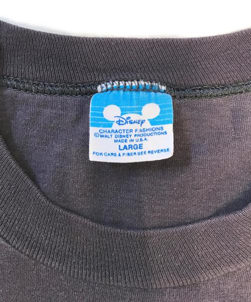 キャラクターTシャツ（キャラクターTシャツ）キャラクターTシャツ (キャラクターTシャツ) 80s DISNEY(ディズニー) キャラクターTシャツ ネイビー サイズ:LARGEの古着・服飾アイテム
