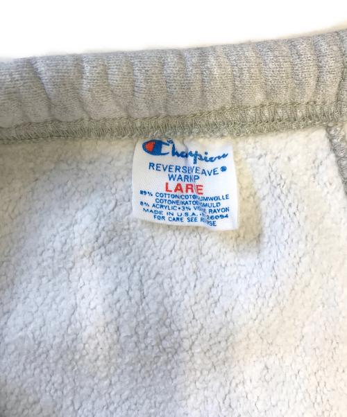 Champion（チャンピオン）Champion (チャンピオン) 染込みプリント リバースウィーブパンツ グレー サイズ:LARGEの古着・服飾アイテム