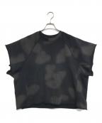 DINGYUN ZHANGディンユン・チャン）の古着「GRID CAMO PANELLED T-SHIRT」｜ブラック