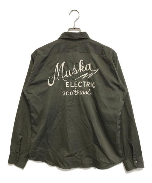 VINTAGE（ヴィンテージ）VINTAGE (ヴィンテージ) フラップボタンシャツ カーキ サイズ:表記なしの古着・服飾アイテム