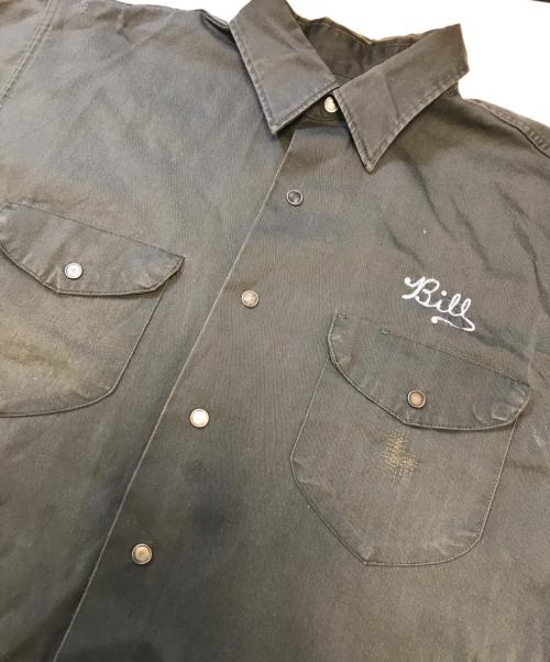 VINTAGE（ヴィンテージ）VINTAGE (ヴィンテージ) フラップボタンシャツ カーキ サイズ:表記なしの古着・服飾アイテム