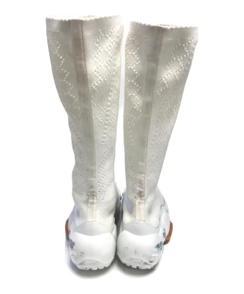 grounds（グラウンズ）grounds (グラウンズ) MOOPIE LACE LONG ホワイト サイズ:EU38/US7/UK4.5/CM24の古着・服飾アイテム
