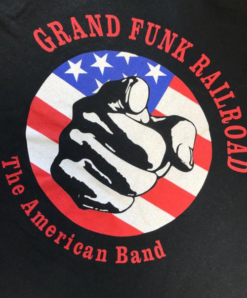 バンドTシャツ（バンドTシャツ）バンドTシャツ (バンドTシャツ) GRAND FUNK RAILROAD(グランド・ファンク・レイルロード) バンドTシャツ ブラック サイズ:Lの古着・服飾アイテム