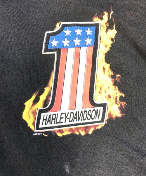HARLEY-DAVIDSON（ハーレーダビッドソン）HARLEY-DAVIDSON (ハーレーダビッドソン) 10’s ジップパーカー ブラック サイズ:XLの古着・服飾アイテム