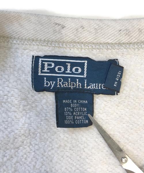 POLO RALPH LAUREN（ポロ・ラルフローレン）POLO RALPH LAUREN (ポロ・ラルフローレン) 前vスウェット グレー サイズ:XLの古着・服飾アイテム