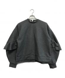 ENFOLD（エンフォルド）の古着「RAFFLE-SLEEVES PULLOVER」｜グレー