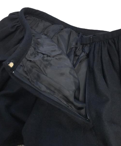 COMME des GARCONS（コムデギャルソン）COMME des GARCONS (コムデギャルソン) 80's ツイード切替スカート ブラック サイズ:Mの古着・服飾アイテム