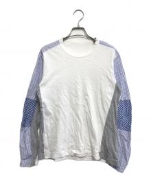 COMME des GARCONS SHIRT（コムデギャルソンシャツ）の古着「パッチワークL/Sカットソー」｜ホワイト