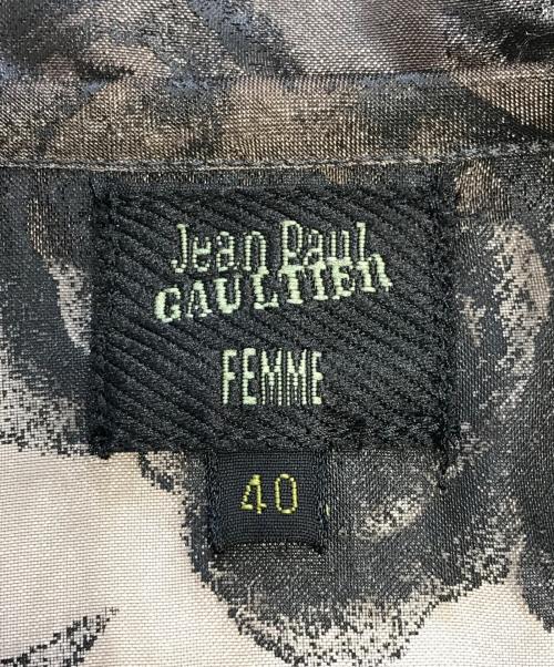 Jean Paul Gaultier FEMME（ジャンポールゴルチエ フェム）Jean Paul Gaultier FEMME (ジャンポールゴルチエ フェム) 薔薇柄シアーシャツ ブラック サイズ:40の古着・服飾アイテム