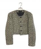 COMME des GARCONSコムデギャルソン）の古着「80's ツイードノーカラージャケット」｜ベージュ