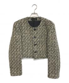 COMME des GARCONS（コムデギャルソン）の古着「80's ツイードノーカラージャケット」｜ベージュ