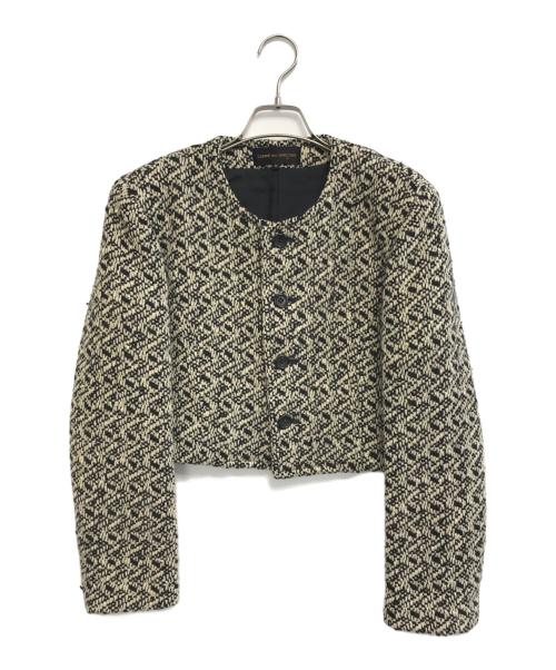 COMME des GARCONS（コムデギャルソン）COMME des GARCONS (コムデギャルソン) 80's ツイードノーカラージャケット ベージュ サイズ:Mの古着・服飾アイテム