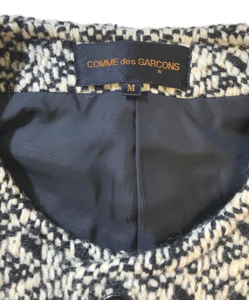 COMME des GARCONS（コムデギャルソン）COMME des GARCONS (コムデギャルソン) 80's ツイードノーカラージャケット ベージュ サイズ:Mの古着・服飾アイテム